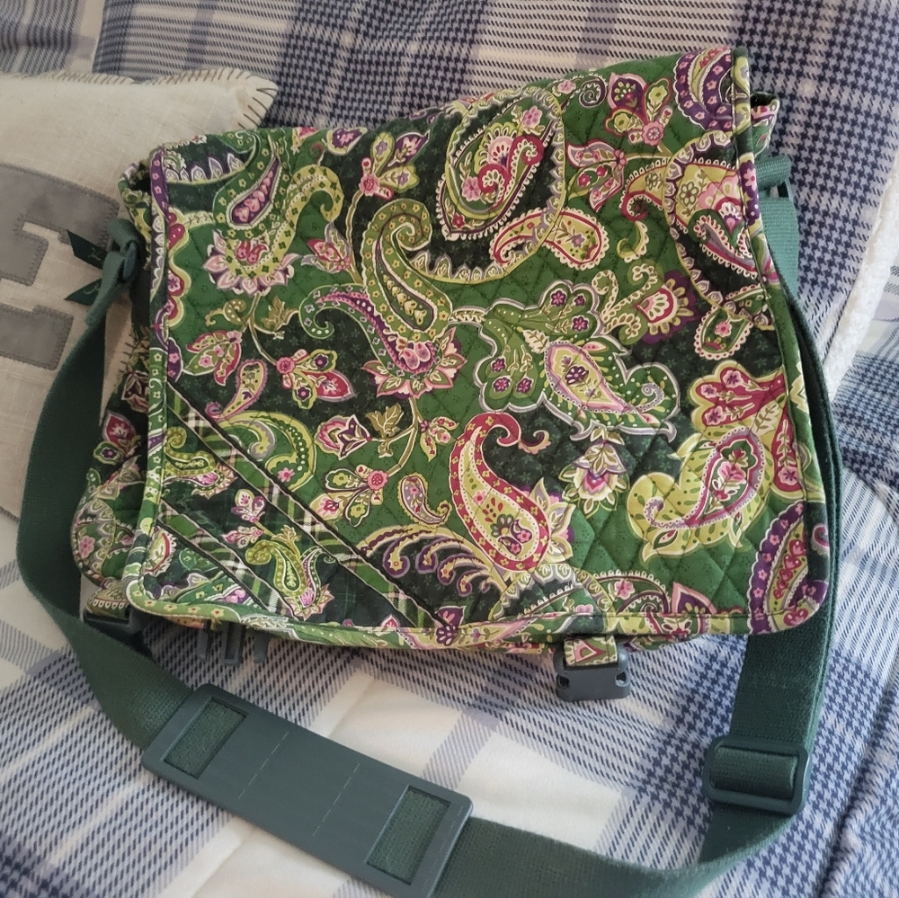 Vera Bradley vintage green paisley messenger bag*INACTIVE, IN STORAGE*